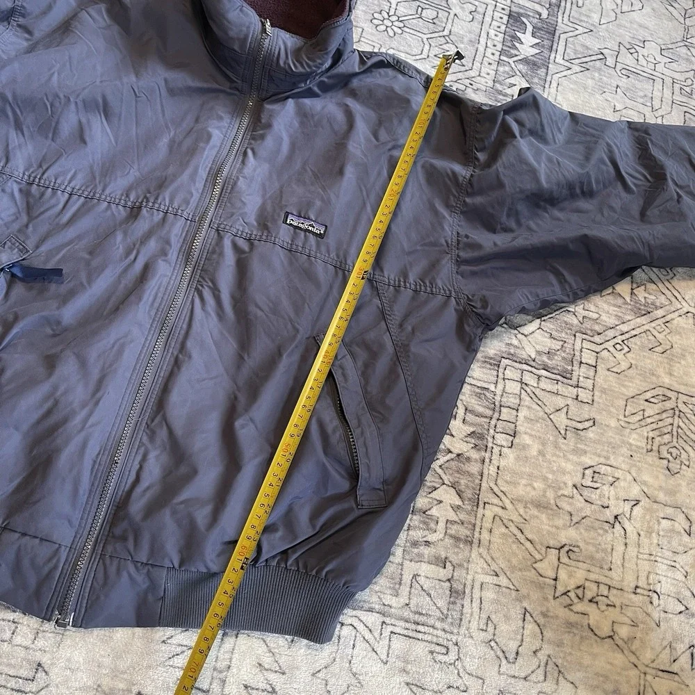 VTG 90s Patagonia Shelled Synchilla Jacket Blue L Bomber Fleece Lined Made In US